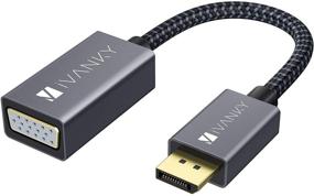 img 4 attached to 🔌 High-Quality DisplayPort to VGA Adapter, iVANKY Unidirectional DP to VGA Adapter – Heavy Duty, Nylon Braided, Gold-Plated for 1080P Full HD - 0.6 ft/0.2 m