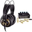 akg k240 studio semi-open over-ear professional studio headphones with knox gear headphone amplifier: enhanced audio experience for studio professionals logo