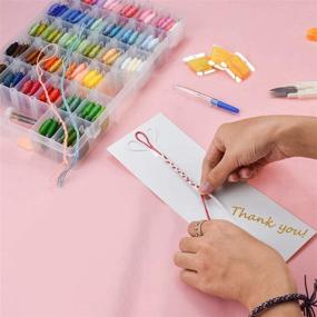 img 1 attached to 🧵 Convenient 150PCS Plastic Floss Bobbins Thread Cards Storage for Bobbins Winder & Sewing Machines - Cross Stitch Embroidery Floss Organizer Box