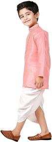 img 2 attached to 👕 Cellora Boys' Ethnic Kurta Dhoti Set for Cultural Fancy Party Dress, Light Color, Size 11-12 - Boys' Clothing and Clothing Sets in India