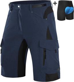 img 4 attached to 🚴 Wespornow Men's Mountain Bike Shorts: Padded Cycling Shorts with Zipper Pockets - Perfect MTB Riding Gear!