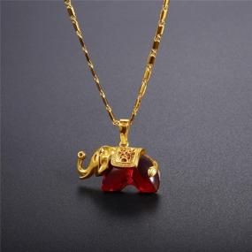img 2 attached to Elephant Necklace Jewelry Crystal Pendant