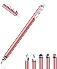 img 4 attached to Penyeah Diamond Stylus Pen for iPad, Multi-Tips Capacitive Stylist Pens for Touch Screens, Compatible with Apple iPhone/iPad/Android/Microsoft/Surface Laptop Tablet - Rose Gold