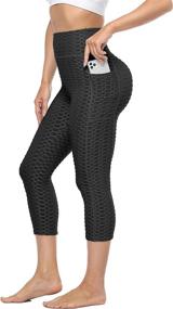 img 4 attached to Leggings Compression Athletic Honeycomb Seamless Sports & Fitness and Other Sports