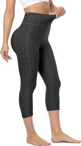 img 1 attached to Leggings Compression Athletic Honeycomb Seamless Sports & Fitness and Other Sports