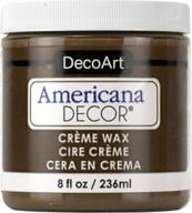 🎨 deco art adm8-07-36 americana decor creme wax, 8 fl. oz, rich deep brown logo