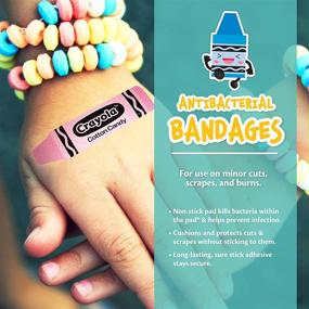 img 2 attached to 🎨 Crayola Shaped Antibacterial Kids Bandages: 100 Count for Birthday Parties, Party Supplies, Stickers, Stocking Stuffers, or White Elephant Gifts – Adhesive Bandages for Minor Cuts, Scrapes, & Burns