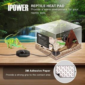 img 1 attached to 🐍 iPower Reptile Heating Pad - Under Tank Heat Mat for Amphibians and Reptiles Pet - 4W/8W/16W/24W Terrarium Heater - 2-Pack - With/Without Adjustable Knob - Multiple Sizes