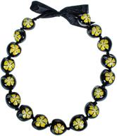 bluerica painted yellow flower necklace logo