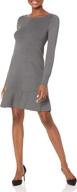 👗 women's long sleeve ruffle skirt sweater dress by amazon brand lark & ro logo