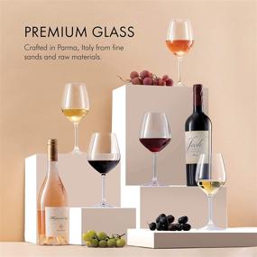 img 1 attached to 🍷 Paksh Novelty Italian Red Wine Glasses - 18 Ounce - Set of 4 Clear Wine Glasses: Enhance Your Wine Drinking Experience!