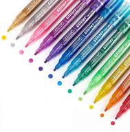 ✨ sparkle and shine with zeyar glitter paint pens: fine point 12 colors for gift cards, posters, albums, christmas cards and more logo