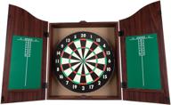 🎯 tg realistic walnut finish dartboard cabinet set, brown, 15-dg910 - enhanced for seo logo