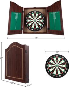 img 3 attached to 🎯 TG Realistic Walnut Finish Dartboard Cabinet Set, Brown, 15-DG910 - Enhanced for SEO
