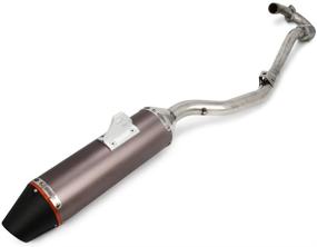 img 4 attached to 🏍️ Enhanced Titanium Full Muffler System Slip On for CRF150F CRF230F 2003-2013 from STONEMEN