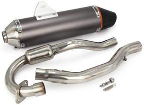 img 3 attached to 🏍️ Enhanced Titanium Full Muffler System Slip On for CRF150F CRF230F 2003-2013 from STONEMEN