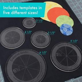 img 3 attached to CGRCRCL Quilt Ruler - Creative Grids Quilt Ruler Circles (5 Discs with Grips)