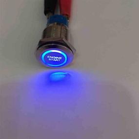 img 3 attached to ESUPPORT 12V Car Vehicle Blue LED Light Start Button Switch 19mm Engine Toggle for Headlight