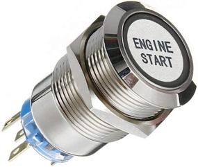 img 1 attached to ESUPPORT 12V Car Vehicle Blue LED Light Start Button Switch 19mm Engine Toggle for Headlight