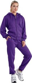 img 3 attached to Jogging Workout Sweatsuit Tracksuit Loungewear Sports & Fitness and Team Sports