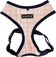 🐾 puppia blake dog harness - no-choke over-the-head harness with fashionable checkered pattern and adjustable chest belt logo