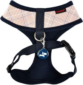img 3 attached to 🐾 Puppia Blake Dog Harness - No-Choke Over-the-Head Harness with Fashionable Checkered Pattern and Adjustable Chest Belt