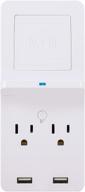 🔌 ge ultrapro wireless charging surge protector: qi pad, 2-outlet extender, 2 usb ports, 560 joules | white, ul listed (43645) logo