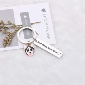img 2 attached to 🐺 WSNANG Best Husky Mom Ever Keychain - Great Dog Lover Jewelry Gift for Dedicated Husky Moms!