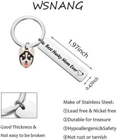 img 3 attached to 🐺 WSNANG Best Husky Mom Ever Keychain - Great Dog Lover Jewelry Gift for Dedicated Husky Moms!