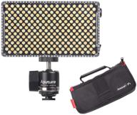 aputure al-f7 on-camera led light 256 led bi-color dimmable video light cri 95+ tlci 95+ wide range 3200k-9500k 260g lightweight compact, 100,000 hours long lifetime logo