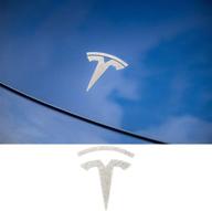 💎 enhance your tesla model 3: topdall crystal diamond decal decoration cover sticker for front, rear, and trunk logo