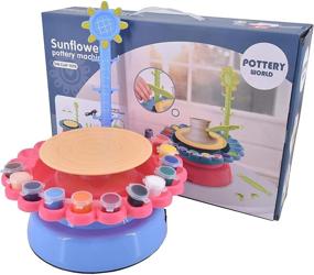 img 3 attached to 🏺 Ultimate Pottery Wheel Set: Beginners Pottery Station Kit with Learning Manual - Perfect Arts and Crafts for Kids and Adults, Includes Table Accessories - Pottery Studio Set