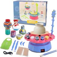 🏺 ultimate pottery wheel set: beginners pottery station kit with learning manual - perfect arts and crafts for kids and adults, includes table accessories - pottery studio set logo