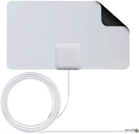 img 4 attached to 📺 ANTOP Indoor HDTV Antenna - 360 Omni Directional with 10ft Coaxial Cable - 30 Miles Reception - Ultra Thin HD Antenna for High Definition Televisions/4K UHD TVs - Reversible White and Black Color