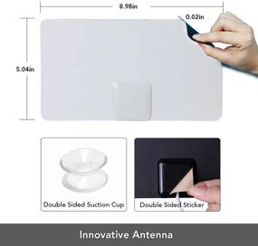 img 3 attached to 📺 ANTOP Indoor HDTV Antenna - 360 Omni Directional with 10ft Coaxial Cable - 30 Miles Reception - Ultra Thin HD Antenna for High Definition Televisions/4K UHD TVs - Reversible White and Black Color