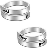 🦸 superhero friendship rings set - aktap best friend jewelry for brothers, ideal gifts for best friends logo