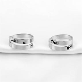 img 3 attached to 🦸 Superhero Friendship Rings Set - AKTAP Best Friend Jewelry for Brothers, Ideal Gifts for Best Friends