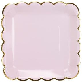 img 4 attached to Geeklife Gold Paper Party Plates: Elegant Metallic Gold Border, 9 inch Dessert Plates, Pink Decorative Set of 20