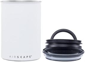 img 2 attached to ☕ Airscape Stainless Steel Coffee Canister: Innovative Airtight Lid Preserving Food Freshness with Push Out Excess Air (Medium 7-Inch, Matte White)