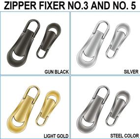 img 3 attached to 🔒 16 Pieces Heavy Duty Zipper Pull Tabs: Replacement Zip Fixer Tags for Clothes, Suitcase, Backpack & DIY Craft - 2 Sizes, 4 Colors