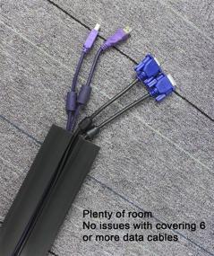 img 3 attached to 🔌 Eapele 4 ft Cable Protector Cord Cover for Floor | Heavy Duty PVC Duct | Easy to Unroll | Trip Hazard Prevention for Home, Office, or Outdoor Settings