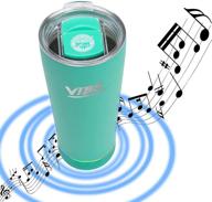 🔊 vibe speaker tumbler: 18oz stainless steel + bluetooth speaker | 8 hours playback, ipx67 water resistant logo