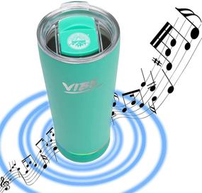 img 4 attached to 🔊 Vibe Speaker Tumbler: 18oz Stainless Steel + Bluetooth Speaker | 8 Hours Playback, IPX67 Water Resistant