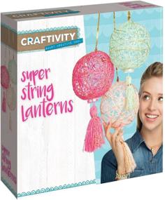 img 4 attached to 🏮 CRAFTIVITY Super String Lanterns Kit - Create 3 Stunning String Art Lanterns