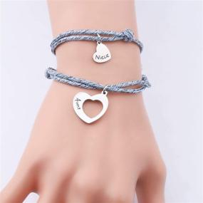 img 1 attached to 🎁 AKTAP Auntie and Niece Magnetic Bracelets: Perfect Matching Jewelry for Birthday, Graduation, and Christmas