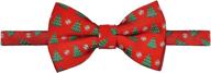 retreez christmas snowflakes microfiber pre tied bow ties for boys: ideal accessories logo