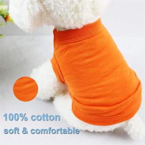 img 2 attached to 🐶 PETSIMTO Full Cotton Dog Shirts, Cotton Dog Clothes in Solid Colors - Sweaters, Costumes, T-Shirts for Small, Medium, Large Pets and Cats. Comfortable, Soft, and Breathable.