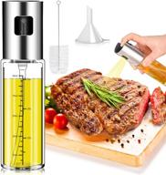 🍶 refillable olive oil sprayer bottle by norbase - glass oil dispenser mister with measurements for cooking, bbq, baking, roasting, frying - control oil intake for diet - 100ml capacity logo