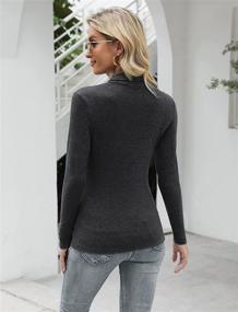 img 2 attached to 👚 Cowasto Women's Long Sleeve Mock Turtleneck: Stay Stylish & Cozy with This Lightweight Slim Fit Thermal Top