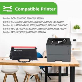 img 2 attached to 🖨️ High-Quality Aztech Compatible Toner Cartridge Replacement - Brother TN850 TN820 - 2-Pack - Black Ink - for HL-L6200DW, MFC-L5850DW, MFC-L5900DW, MFC-L5700DW, HL-L5200DW, MFC-L5800DW Printer